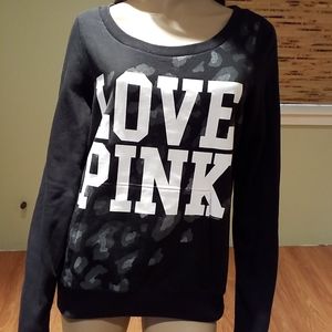 Victoria's Secret Pink Sweatshirt Animal Spots L